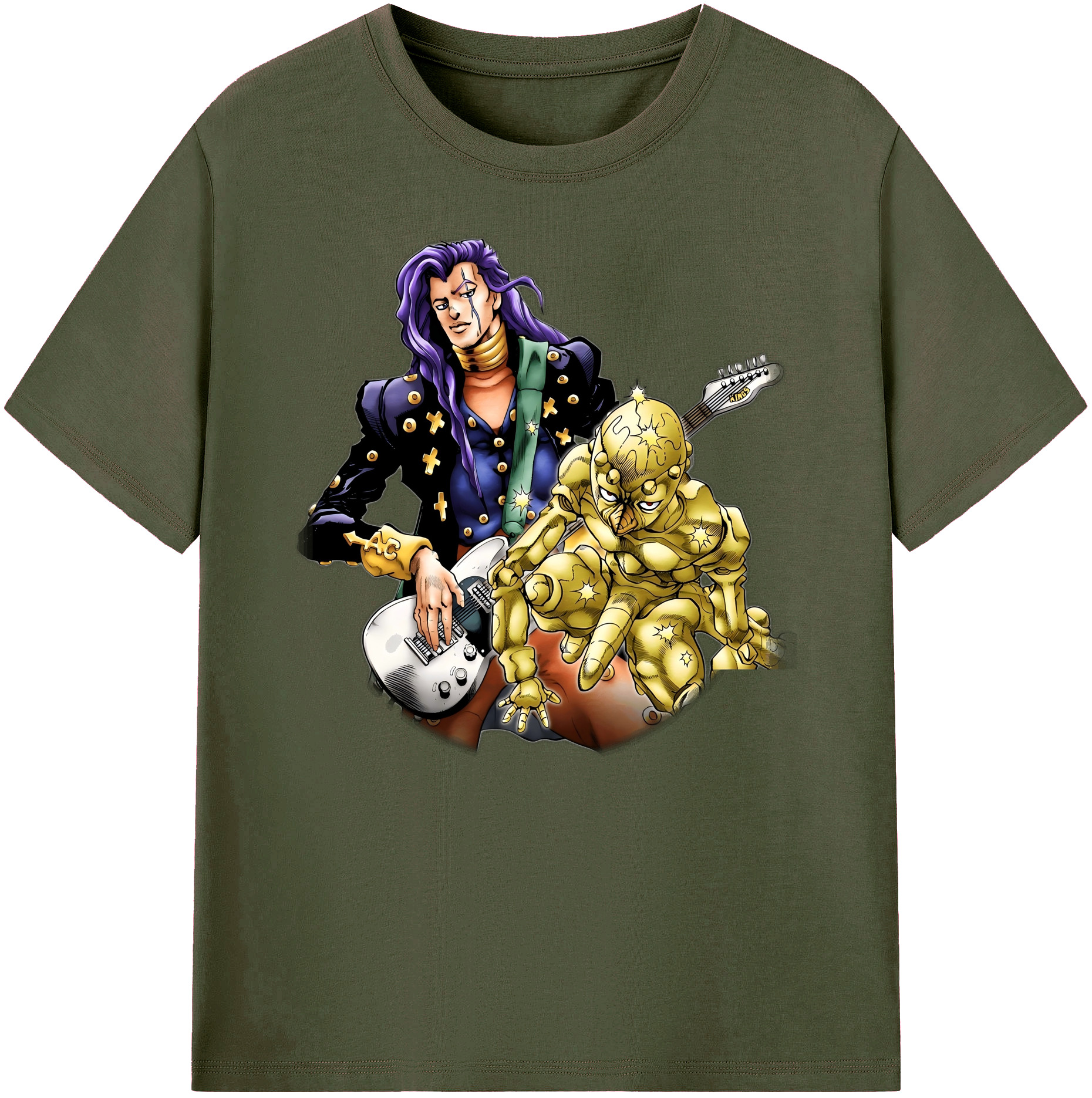 （画像用） ジョジョの奇妙な冒険 おといし あきら JoJo's Bizarre Adventure Akira Otoishi 綿100％ メンズ半袖Tシャツ｜肌触りやわらか＆通気性